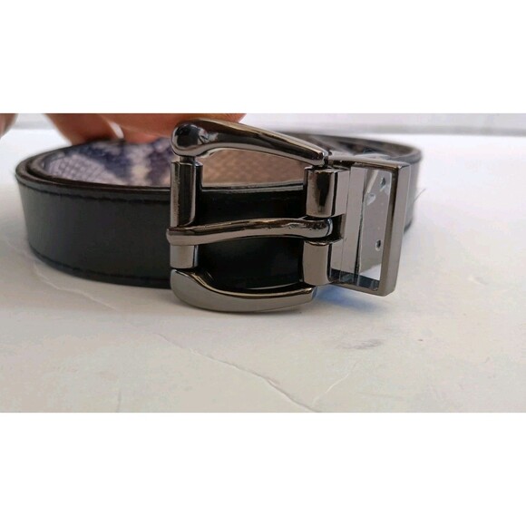 Nine West Reversible Belt Womens Size Small Snake Skin Faux Leather New - Picture 11 of 11